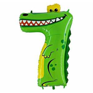 Nafukovací balónek krokodýl číslo 7 pro děti 102cm - Grabo
