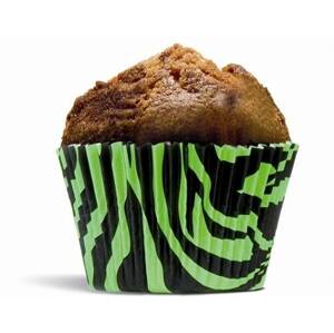 Papírový košíček na muffiny tygrovaný černo zelený