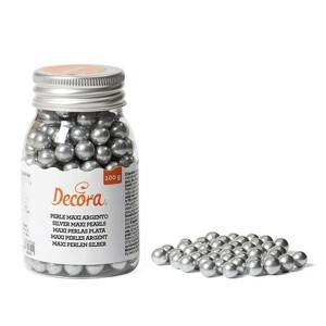 Cukrové zdobení stříbrné perly 100g - Decora