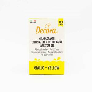 Gelová barva žlutá 28g - Decora