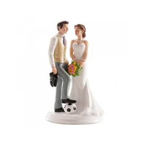 Svatební figurka na dort fotbalista 20cm Dekora