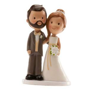 Svatební figurka na dort 14cm novomanželé - Dekora