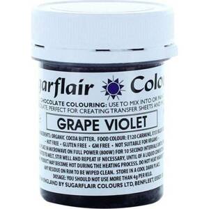Barva do čokolády na bázi kakaového másla Sugarflair Grape Violet (35 g) - Sugarflair