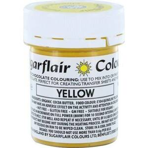 Barva do čokolády na bázi kakaového másla Sugarflair Yellow (35 g) - Sugarflair