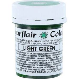 Barva do čokolády na bázi kakaového másla Sugarflair Light Green (35 g) - Sugarflair