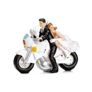 Svatební figurka motorkář 11,5cm - PartyDeco