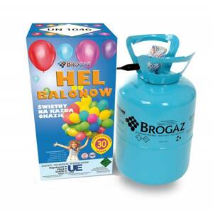 Helium do balónků 30 - 7l + 30ks balónků - Brogaz