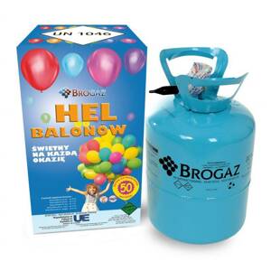Helium do balónků 50 - 13,6l + 50ks balónků - Brogaz
