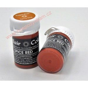 Gelová barva Sugarflair Spice Red 25g