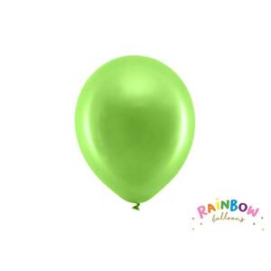 PartyDeco balónky zelené metalické 23 cm (10 ks)